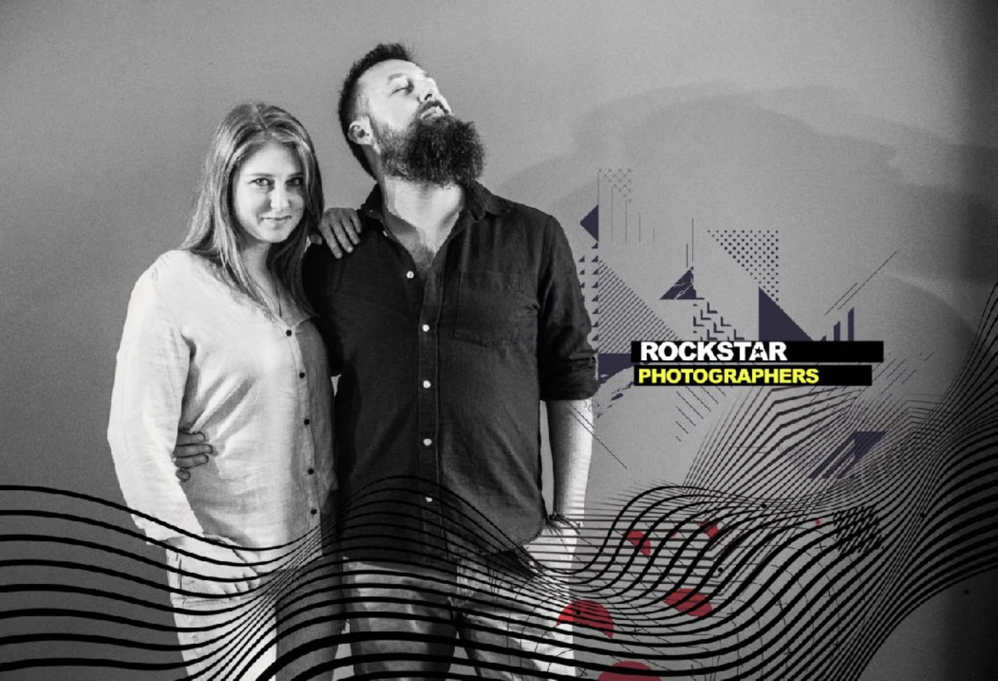 Black-and-white portrait of the people behind Rockstar Photographers