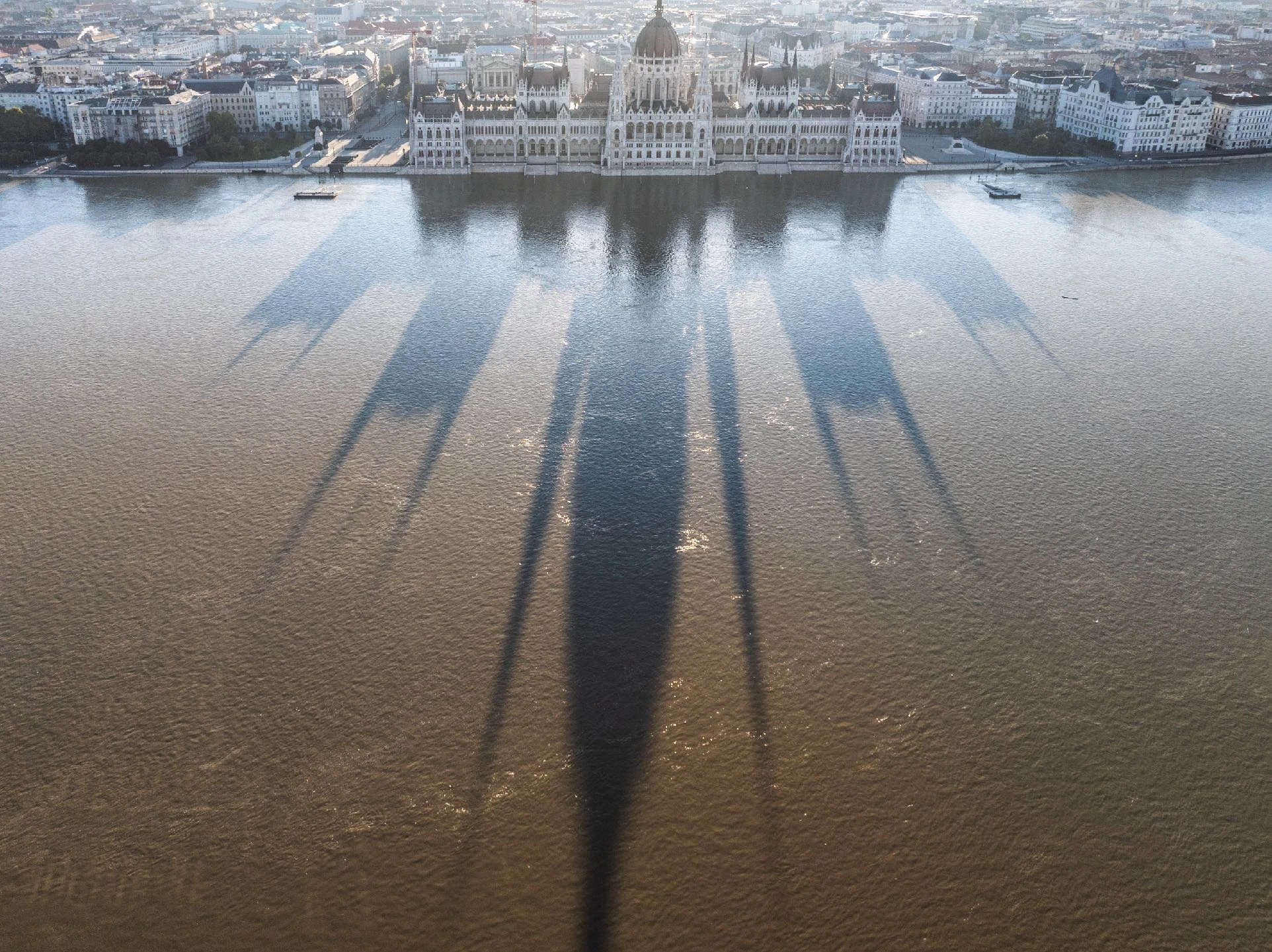 The city casts its shadow